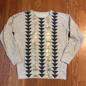 JCrew metallic geometric heathered sweatshirt XS